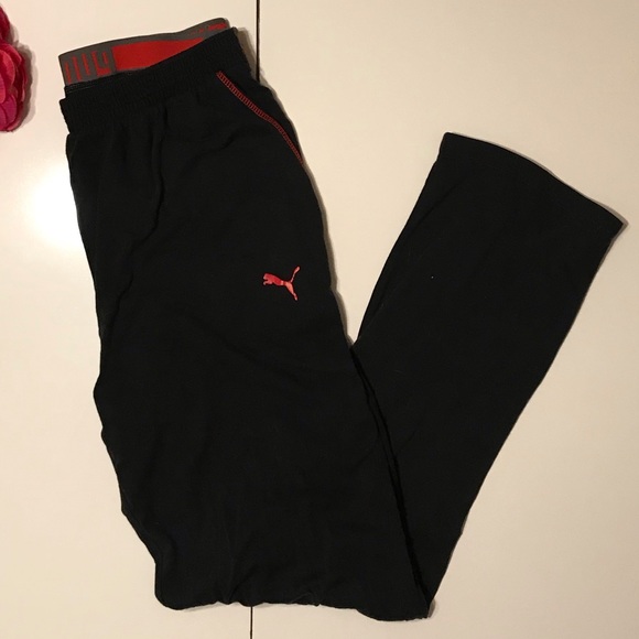 Puma Other - Puma Black Red Light Speed Pants Men's Medium